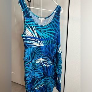 Dressbarn dress. blue-white-blue. size 14